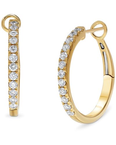 Macy's Diamond Hoop Earrings (1/2 Ct. T.w. - Metallic