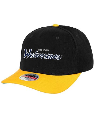 Mitchell & Ness Michigan Wolverines Team Script 2.0 Snapback Hat - Yellow