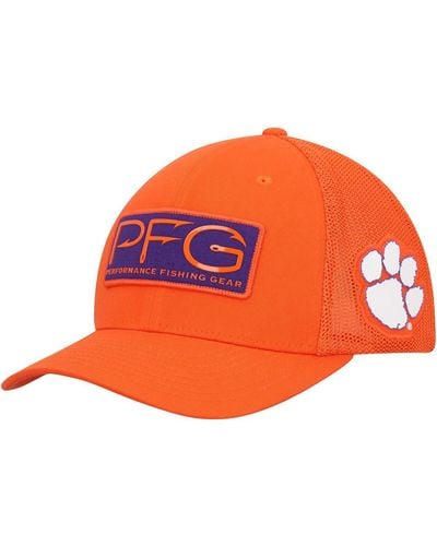 Columbia Clemson Tigers Pfg Hooks Flex Hat - Orange