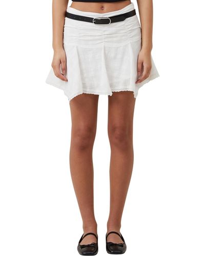 Cotton On Millie Hanky Hem Mini Skirt - White