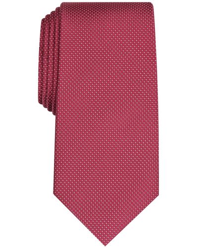 Club Room Parker Classic Grid Tie - Red