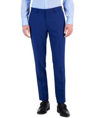 BOSS Hugo By Slim-fit Superflex Stretch Suit Pants - Blue