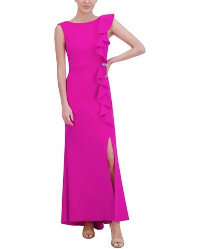 Jessica Howard Petite Petite Ruffled Gown - Pink