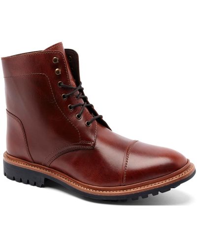 Anthony Veer Ranveer Cap-toe rugged 6" Lace-up Boots - Brown