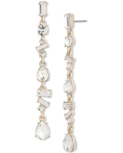 Givenchy Mixed-cut Crystal Linear Drop Earrings - White