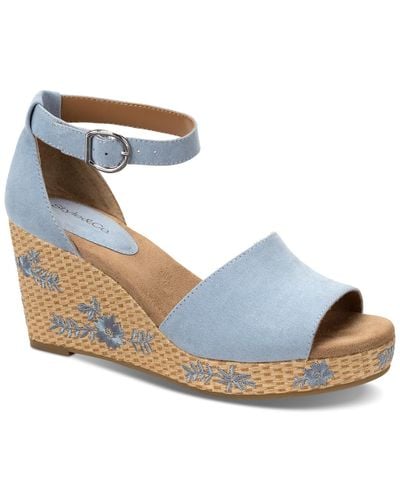Style & Co. Seleeney Wedge Sandals - Blue