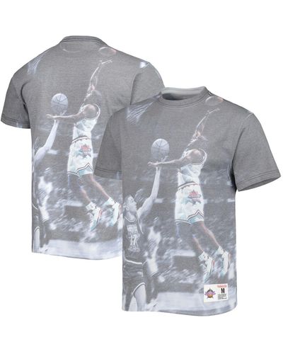 Mitchell & Ness Golden State Warriors Above The Rim Graphic T-shirt - Gray