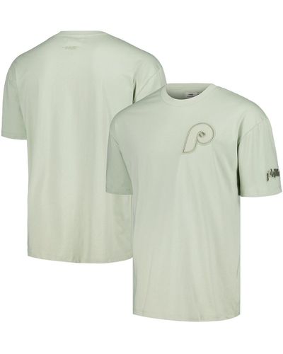 Pro Standard Philadelphia Phillies Neutral Cj Dropped Shoulders T-shirt - Green