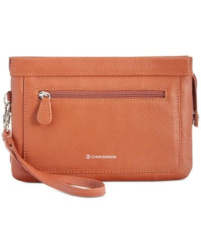 Giani Bernini Softy Leather Crossbody Wallet - Orange