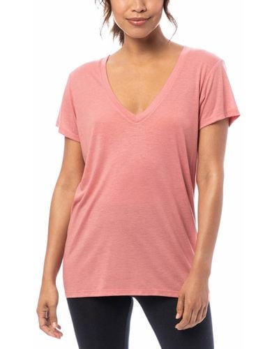 Macy's Alternative Apparel Slinky Jersey V-neck T-shirt - Pink