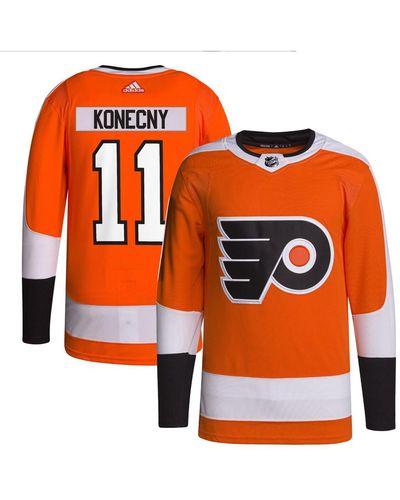 adidas Travis Konecny Philadelphia Flyers Authentic Pro Home Player Jersey - Orange