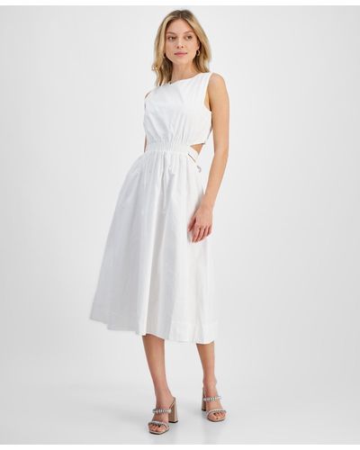 Rachel Roy Mila Scoop-neck Midi Cutout Dress - White