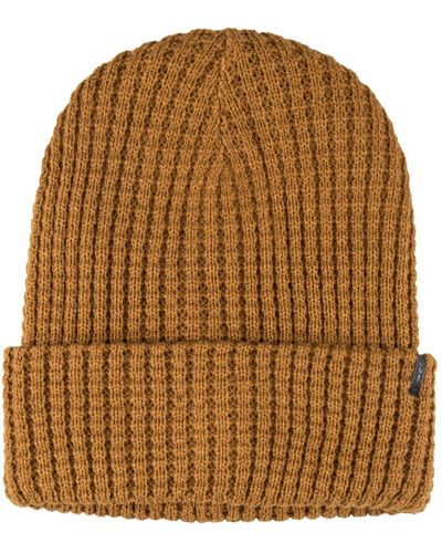 Levi's Two-in-one Reversible Waffle Knit Beanie - Brown