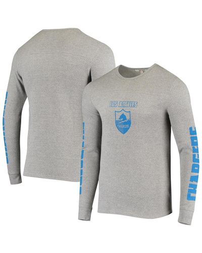 Junk Food Los Angeles Chargers Heavyweight Thermal Long Sleeve T-shirt - Gray