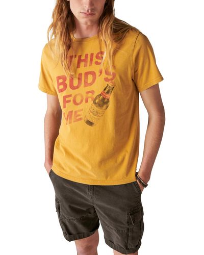 Lucky Brand Bud's For Me Short Sleeve T-shirt - Orange