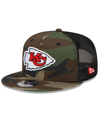 Men's New Era Camo Kansas City Chiefs Woodland Trucker 2.0