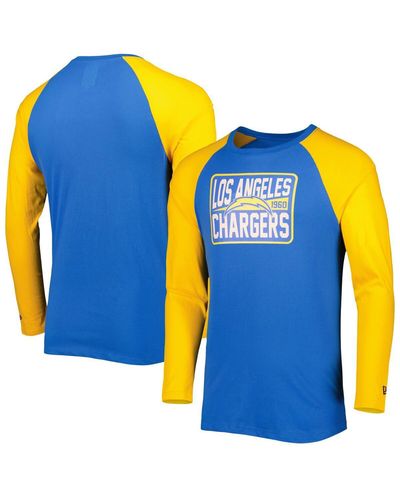 KTZ Los Angeles Chargers Current Raglan Long Sleeve T-shirt - Blue