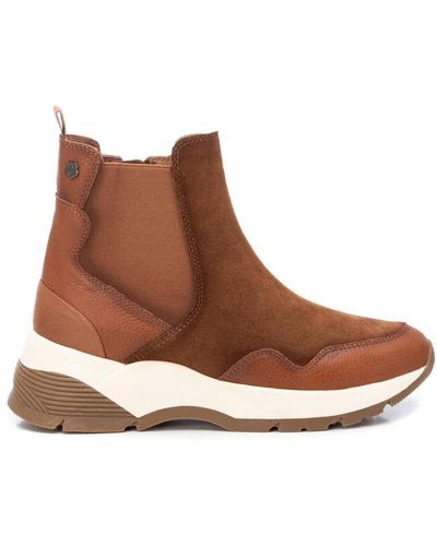 Xti Carmela Casual Booties By - Brown