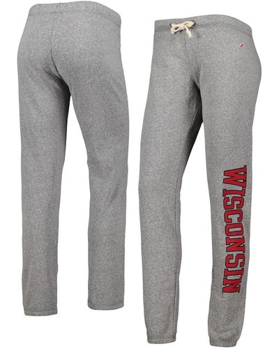 League Collegiate Wear Wisconsin Badgers Victory Springs Tri-blend jogger Pants - Gray