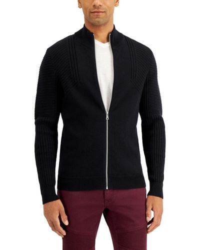 INC International Concepts Champ Zip Sweater - Black