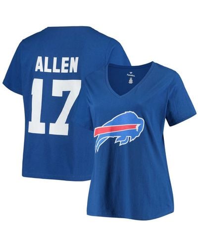 Fanatics Josh Allen Buffalo Bills Name And Number V-neck T-shirt - Blue