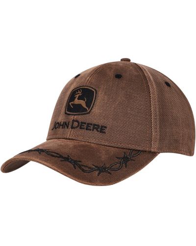 Top Of The World John Deere Classic Oil Skin Adjustable Hat - Brown
