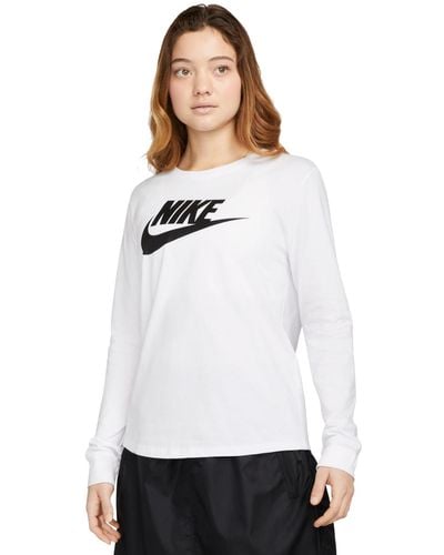 Nike Sportswear Essentials Long-sleeve Logo T-shirt - White