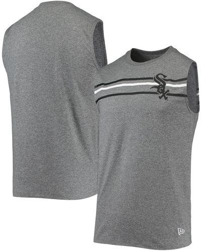 KTZ Heathered Chicago White Sox Muscle Tank Top - Gray