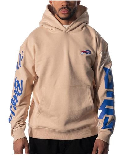 The Wild Collective And Buffalo Bills Heavy Block Graphic Pullover Hoodie - Blue