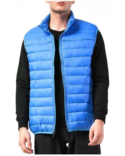 Alpine Swiss Down Alternative Vest Lightweight Packable Puffer Vest - Blue