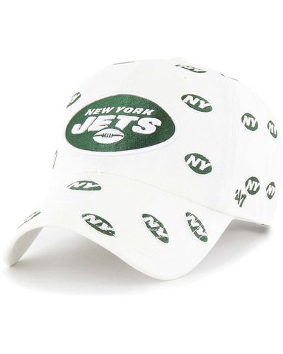'47 And New York Jets Confetti Clean Up Adjustable Hat - White