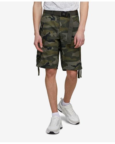 New Mens $50 CLEARWATER Green military belted Cargo shorts 40