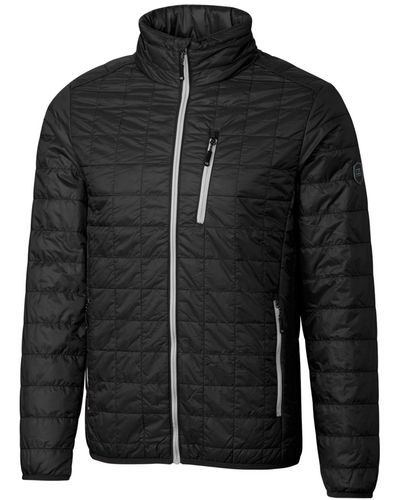 Cutter & Buck Rainier Primaloft Big & Tall Eco Insulated Full Zip Puffer Jacket - Black