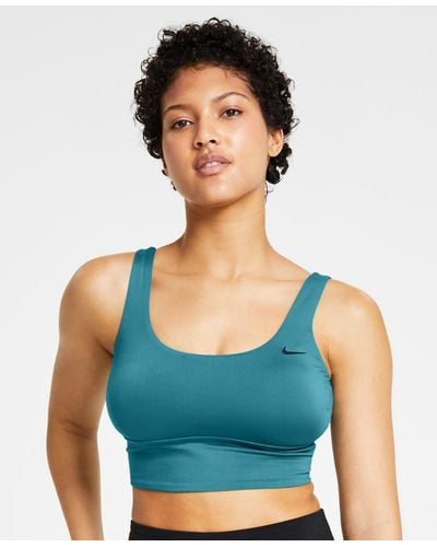 Nike Essential Scoop-neck Bikini Top - Blue
