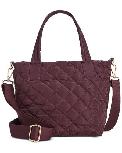 INC International Concepts Small Breeah Quilted Tote - Purple