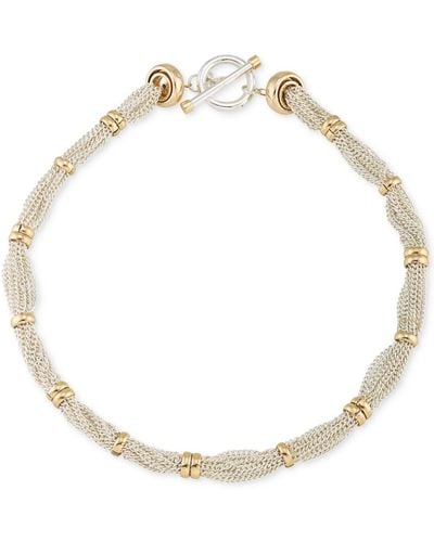 Lauren by Ralph Lauren Two-tone Multi-chain Ringed Collar Necklace - Metallic