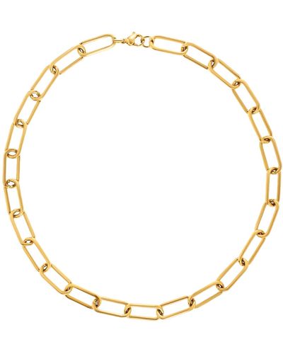 Ellie Vail Carla Paper Clip Chain Necklace - Metallic