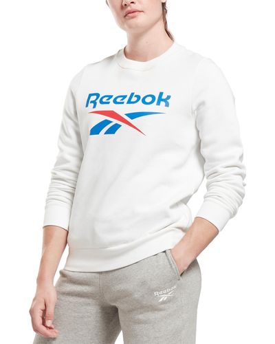 Reebok Identity Logo Fleece Crew Sweatshirt - White