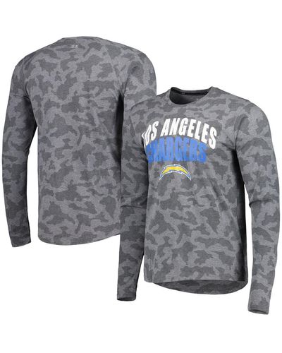MSX by Michael Strahan Los Angeles Chargers Performance Camo Long Sleeve T-shirt - Gray