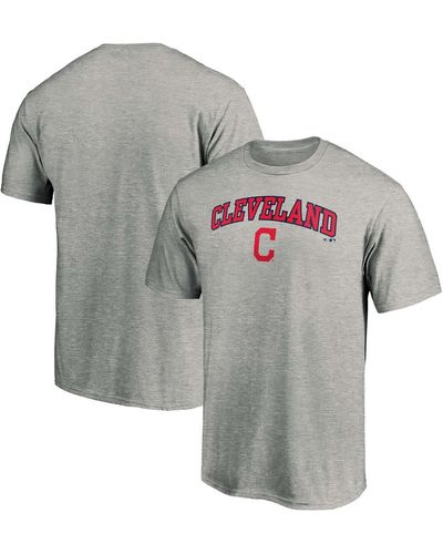 Fanatics Heathered Gray Cleveland Indians Heart Soul T-shirt