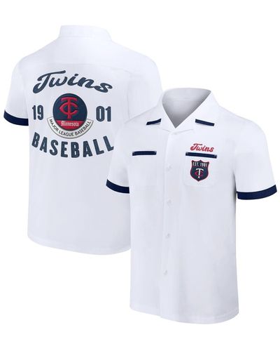 Fanatics Darius Rucker Collection By Minnesota Twins Bowling Button-up Shirt - White