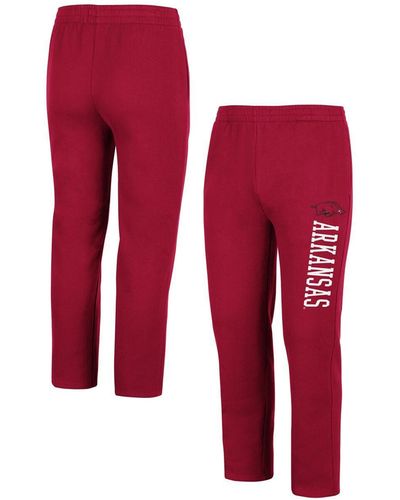 Colosseum Athletics Arkansas Razorbacks Fleece Pants - Red