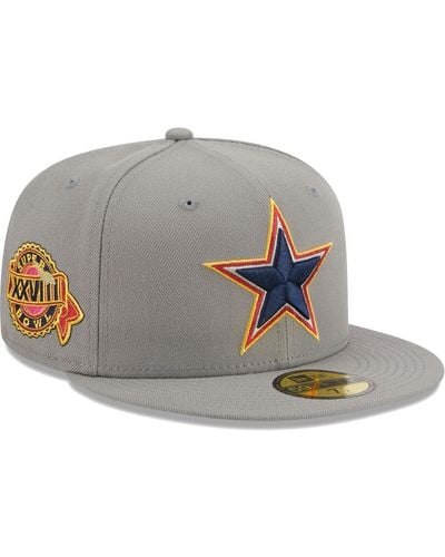 KTZ Dallas Cowboys Super Bowl Xxviii Color Pack Multi 59fifty Fitted Hat - Gray