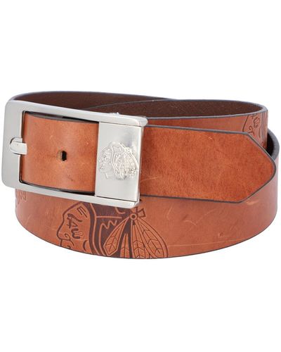 Eagles Wings Chicago Blackhawks Brandish Belt - Brown