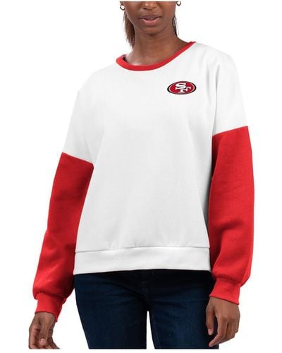 G-III 4Her by Carl Banks San Francisco 49ers A-game Pullover Sweatshirt - White