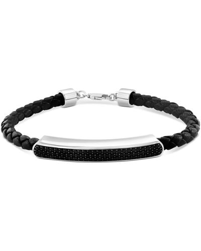 Effy Effy Spinel Leather Cord Bracelet (1-1/3 Ct. T.w. - Black