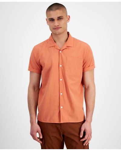 Sun & Stone Sun + Stone Daniel Regular-fit Shirt - Orange