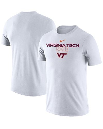 Nike Virginia Tech Hokies On Court Bench T-shirt - White