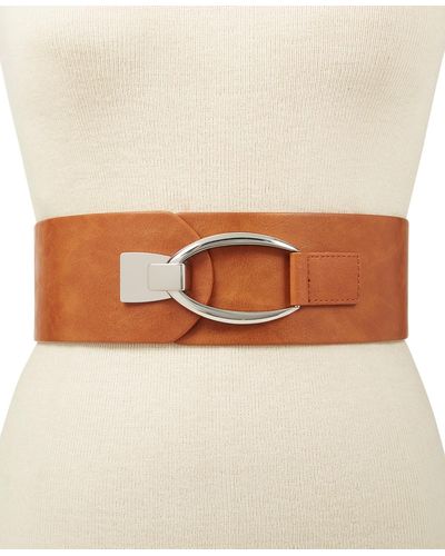 INC International Concepts Interlocking-hook Stretch Belt, Created For Macy's - Brown