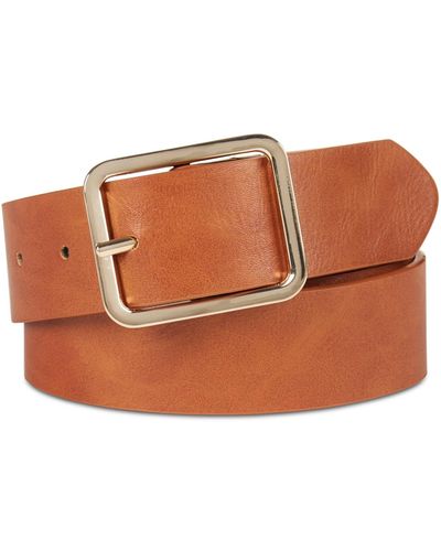 INC International Concepts Inc Casual Solid Plus-size Belt, Created For Macy's - Brown